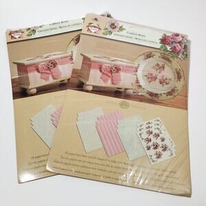 Plaid Company Decoupage Sheet Papers  CABBAGE ROSES New in Pkg 2003 Lot of 2